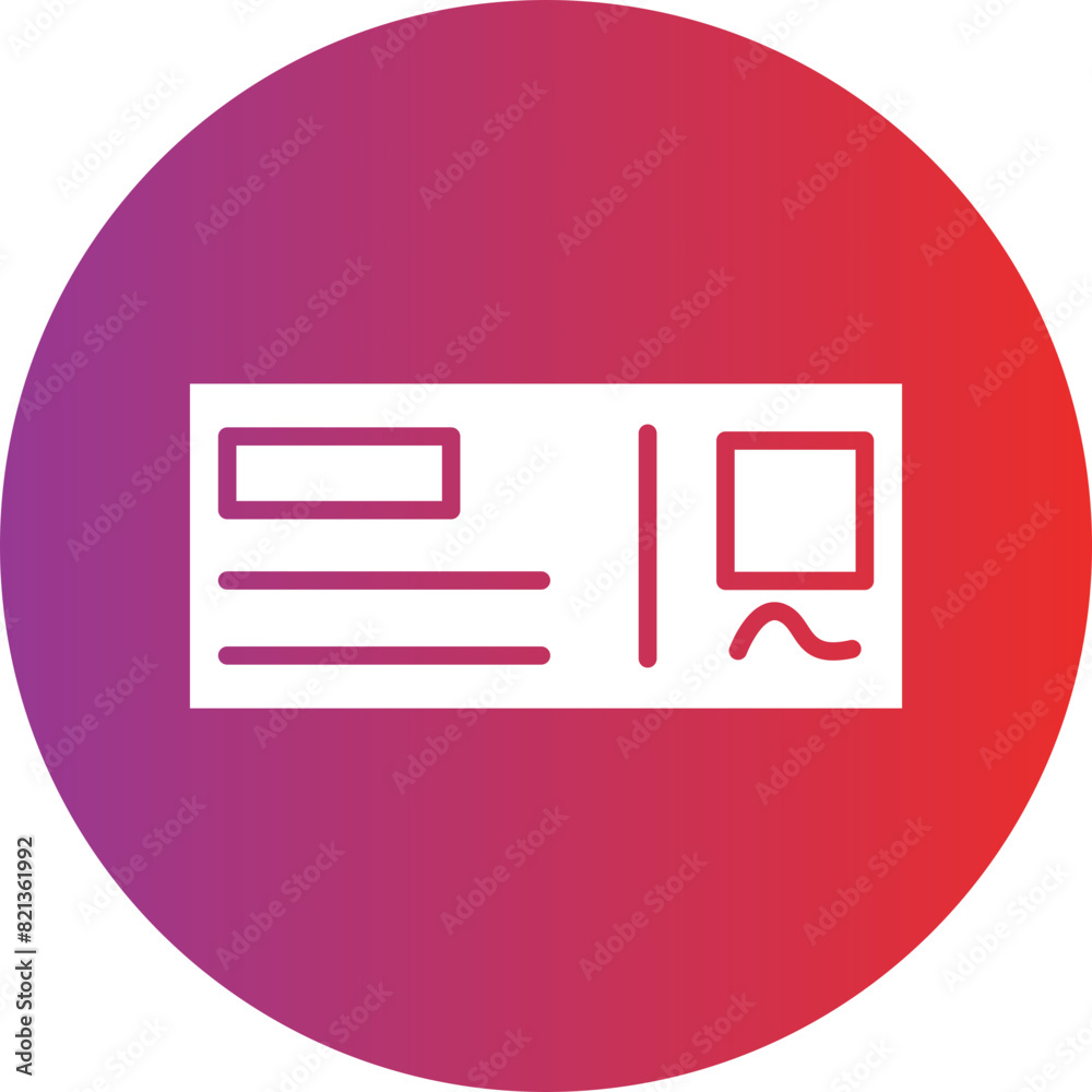 Deposit slip Icon style Deposit slip Icon style