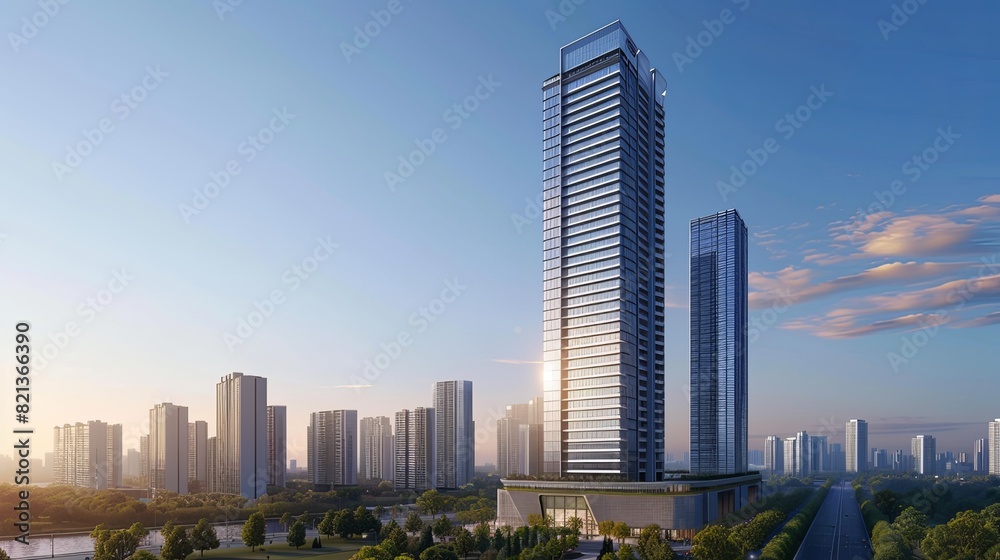 High-rise office towers are tall buildings with numerous floors dedicated to office space, offering panoramic views, prestigious addresses, and state-of-the-art facilities for businesses High-rise office towers are tall buildings with numerous floors dedicated to office space, offering panoramic views, prestigious addresses, and state-of-the-art facilities for businesses
