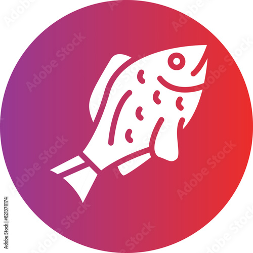Fish vector icon style