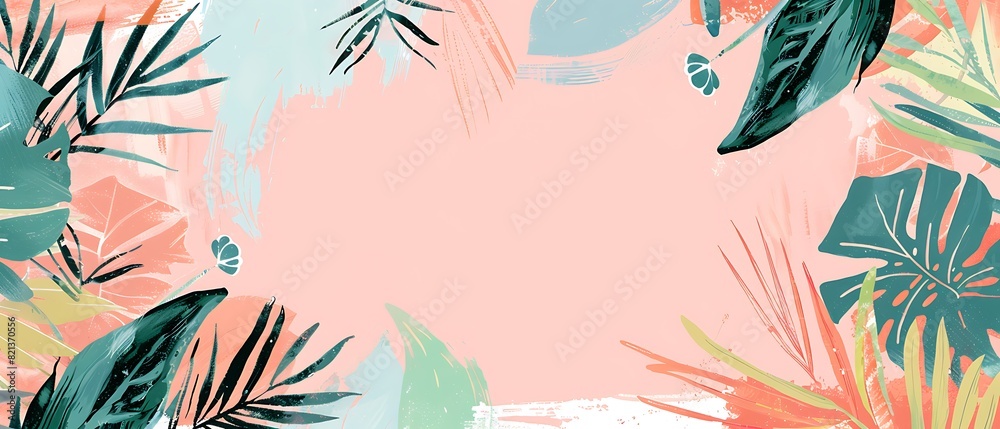 Botanical Bliss: Hand-Drawn Aesthetic Floral and Leaf Background Illustration Botanical Bliss: Hand-Drawn Aesthetic Floral and Leaf Background Illustration