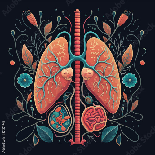  vector icons illustrating for human body anatomy part with muscular and skeleton like hart and brain 
