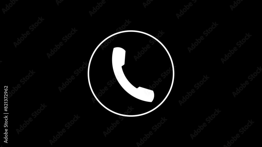 Calling icon concept animation and radio wave background. Incoming call ring icon background White Screen Animation of phone call icon. Calling icon concept animation and radio wave background. Incoming call ring icon background White Screen Animation of phone call icon.