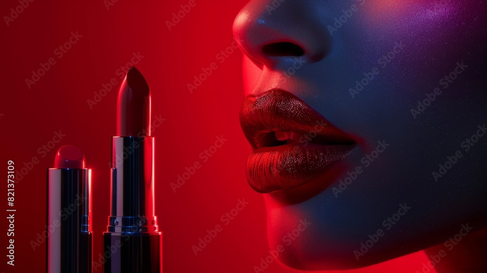 Obraz premium lipsticks with interesting visual effects generative ai