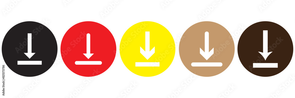 Download icon set. Download button Collection. Download files icons vector. simple download icon isolated on white background. Arrow downloading icon. Vector illustration. Download icon set. Download button Collection. Download files icons vector. simple download icon isolated on white background. Arrow downloading icon. Vector illustration.