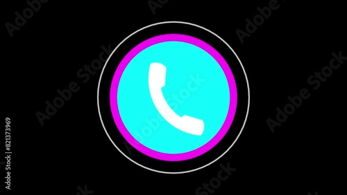 Wallpaper Mural Calling icon concept animation and radio wave background. Incoming call ring icon background White Screen Animation of phone call icon. Torontodigital.ca
