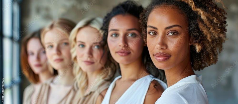 Fototapeta premium Diverse group of young professional women standing together