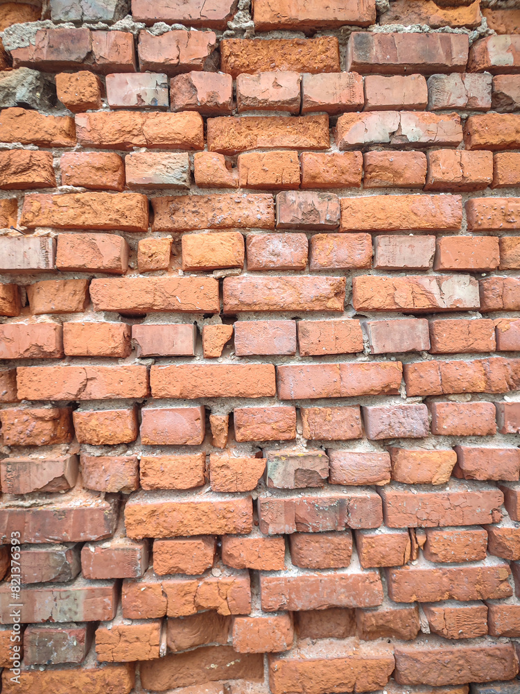 Background of wide old red brick wall texture. Home or office design backdrop Background of wide old red brick wall texture. Home or office design backdrop