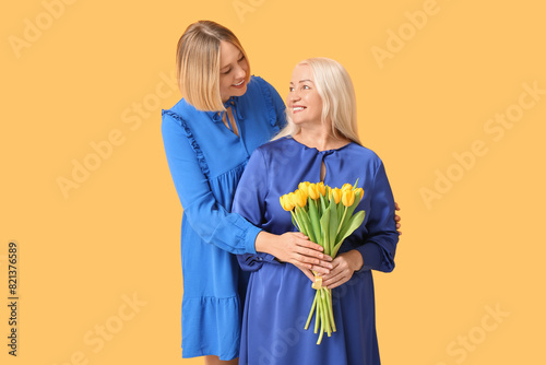 Adult smiling woman with he...