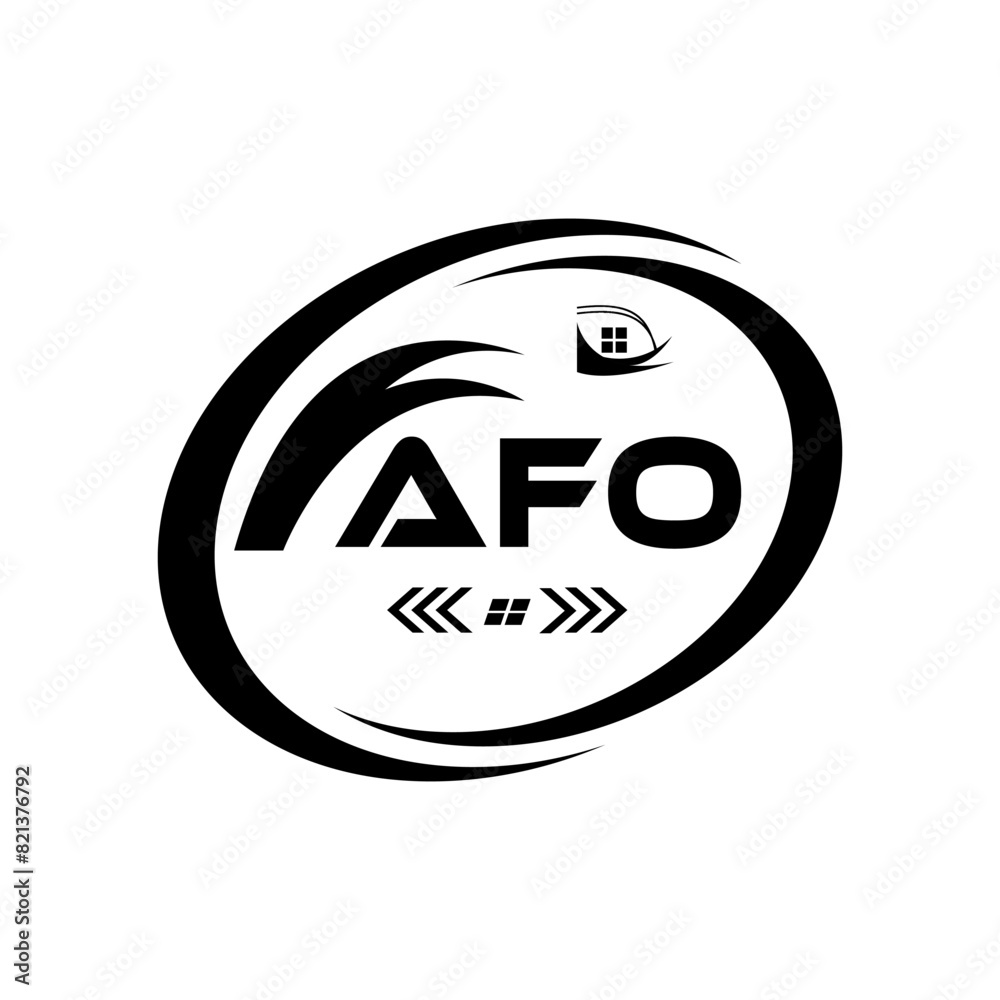 AFO letter logo design. AFO Simple and modern logo. AFO luxurious Alphabet logo Design. -vector Illustration
