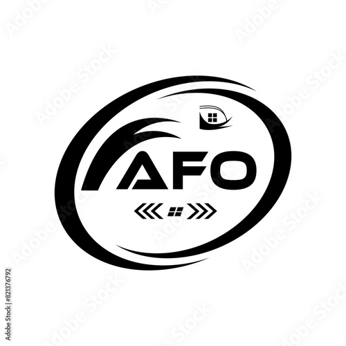 AFO letter logo design. AFO Simple and modern logo. AFO luxurious Alphabet logo Design. -vector Illustration