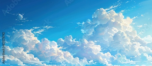 Clouds painting in blue sky