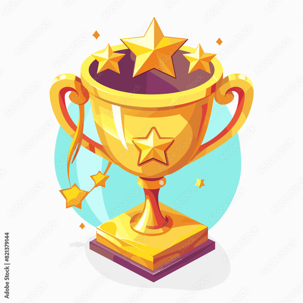 vector winner cup on white background .Generative AI
