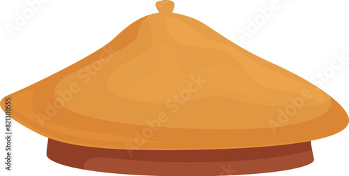 Vector illustration of a classic moroccan tagine, a staple in north african cuisine