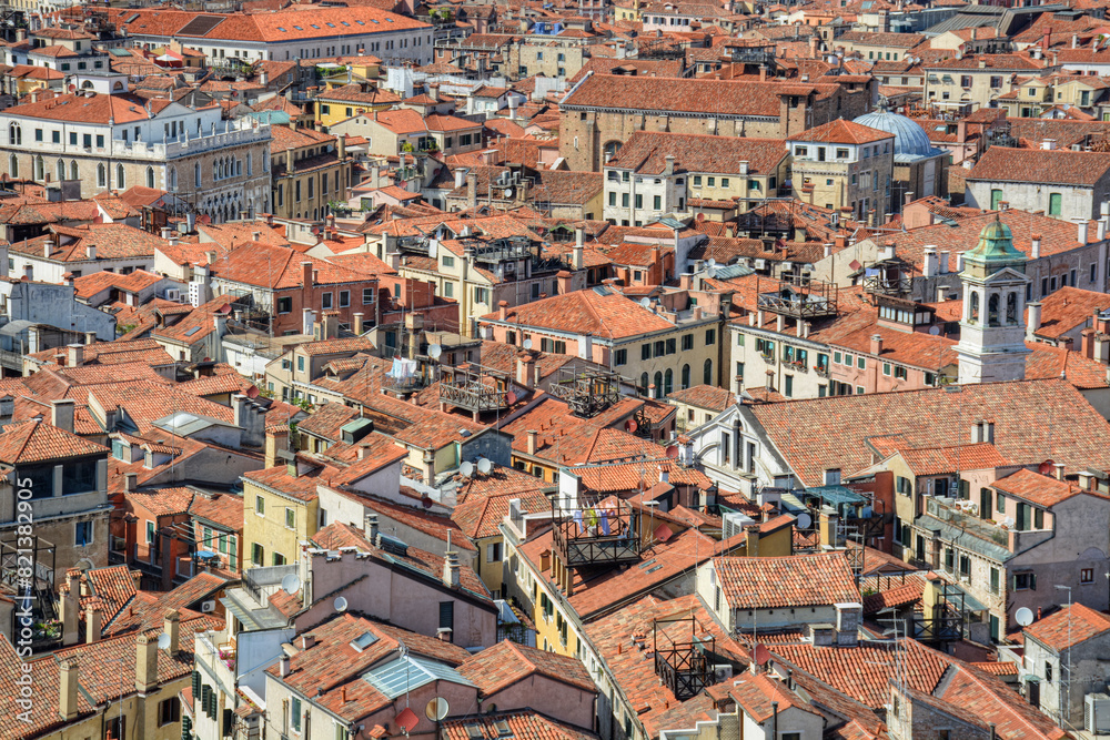 The view of the Urban topology of Venice rooftops The view of the Urban topology of Venice rooftops