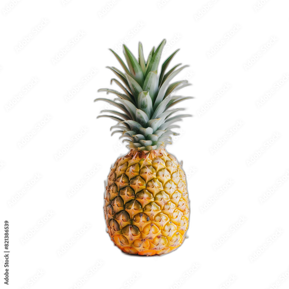 A vibrant, close-up photograph of a fresh, ripe pineapple with intricate details of its spiky leaves and textured skin, highlighting its rich, golden color and natural beauty. A vibrant, close-up photograph of a fresh, ripe pineapple with intricate details of its spiky leaves and textured skin, highlighting its rich, golden color and natural beauty.