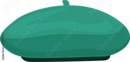 Vector illustration of a sleek green ceramic dish cover on a white background