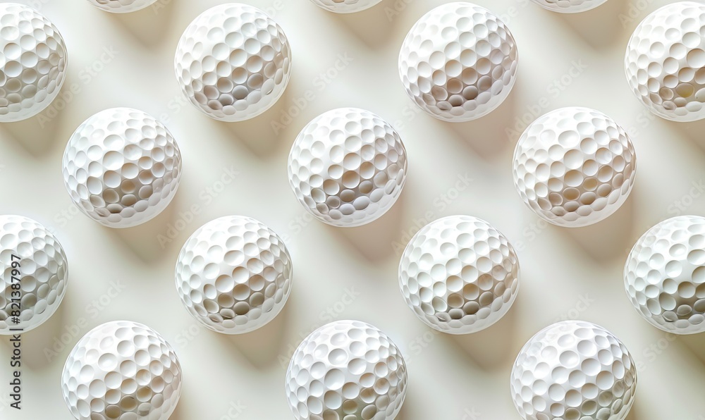 Background of white golf balls. Top view Background of white golf balls. Top view