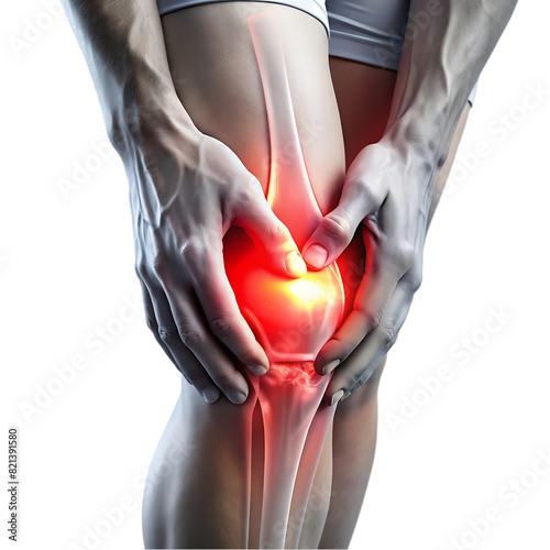man with a knee in the floor and pain in the other knee