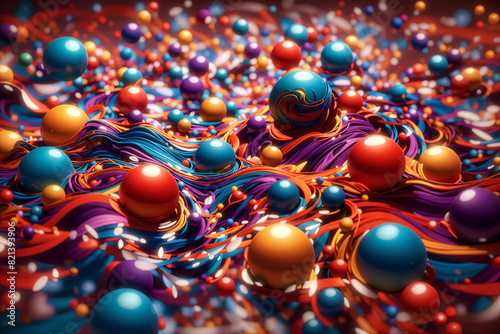 abstract background with spheres