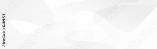White background. Abstract clear wallpaper. Neutral gradient waves. Simple light template for banner or poster. Wide modern texture with smooth effect. Vector illustration.