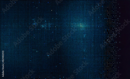 Vector abstract background, Digital glowing square pixels for technology, gaming and science illustration, Abstract blue digital background with small squares