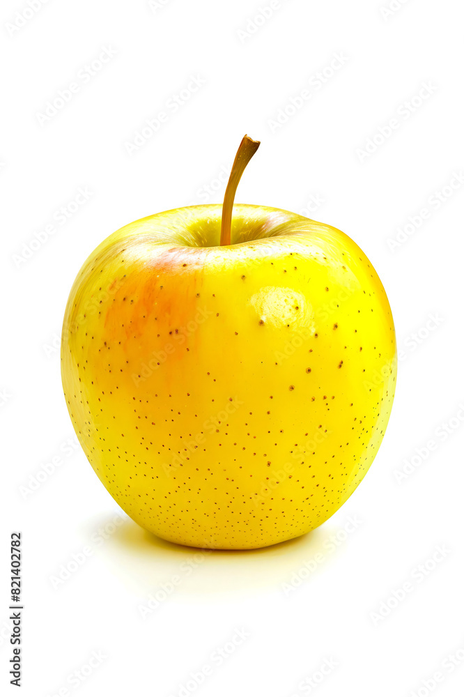 Single Golden Apple, A single, ripe golden apple on a white background. Single Golden Apple, A single, ripe golden apple on a white background.