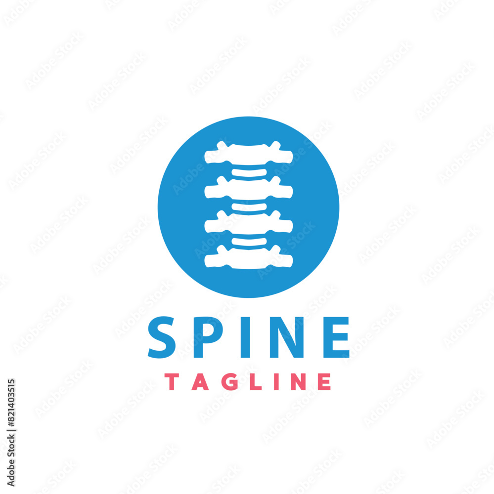 Spine logo illustration. Chiropractic icon design Spine icon for Physio therapy suitable for clinic Spine logo illustration. Chiropractic icon design Spine icon for Physio therapy suitable for clinic