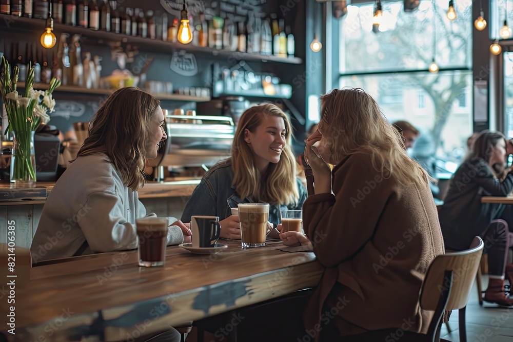 authenticity of friends enjoying each other's company at a coffee shop authenticity of friends enjoying each other's company at a coffee shop