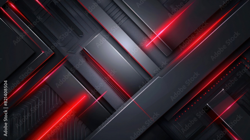 red and black metallic arrow direction geometric design, Abstract modern futuristic technology background red and black metallic arrow direction geometric design, Abstract modern futuristic technology background
