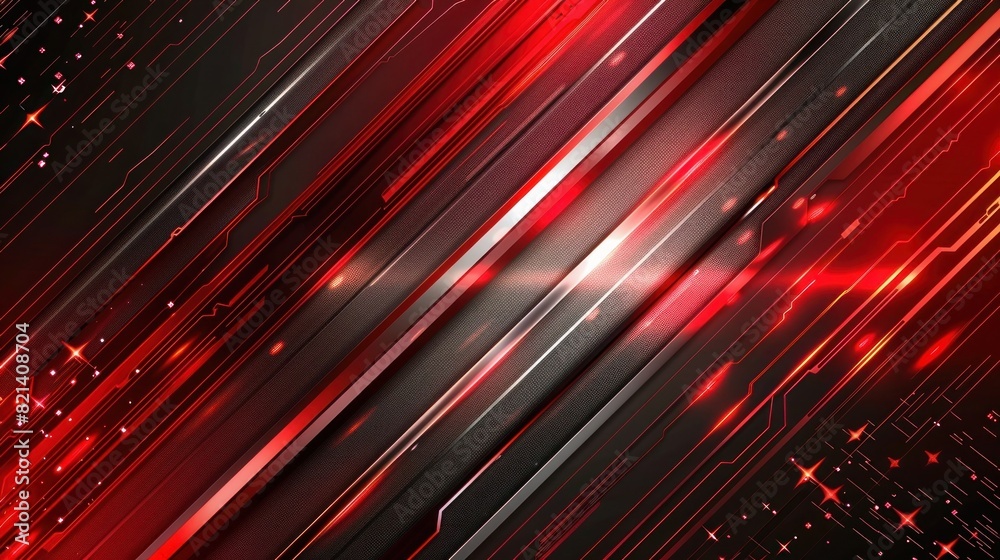 red and black metallic arrow direction geometric design, Abstract modern futuristic technology background