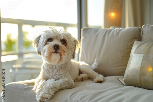 A pet-friendly policy allowing guests to bring their furry companions along for the stay, with special amenities and services tailored to four-legged friends. Generative Ai.