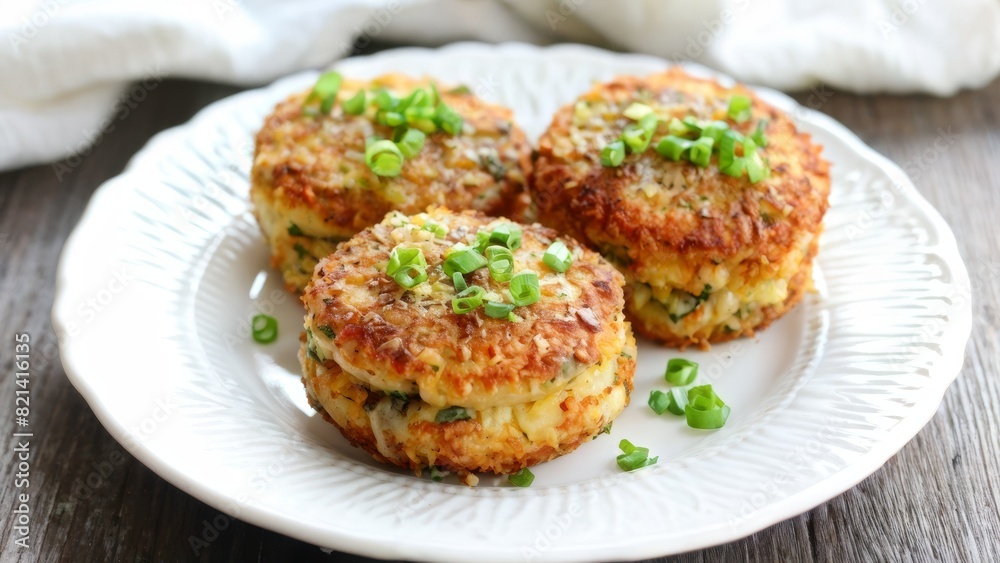 Potato pancakes with cottage cheese and beef filling.
