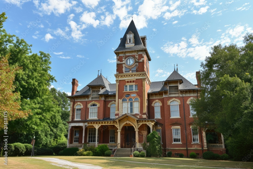 Historic courthouse with a clock tower Historic courthouse with a clock tower