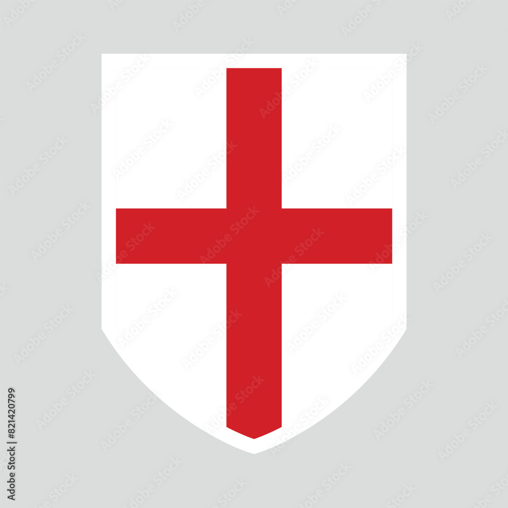 Fototapeta premium England Flag in Shield Shape Frame