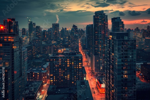 Photograph a cityscape with a surreal twist  incorporating elements of your favorite comic genre