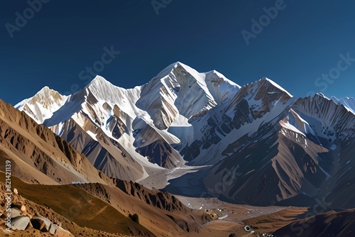 Nanga Parbat Panorama, Himalaya, Pakistan. Nanga Parbat Panorama. The ninth highest mountain in the world and western anchor of the Himalayas is located in Gilgit-Baltistan, Pakistan.
 photo