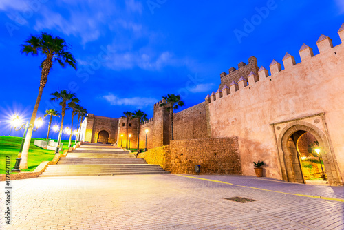 Rabat, Morocco: Sunset view over The Kasbah of the Udayas fortress. Africa
