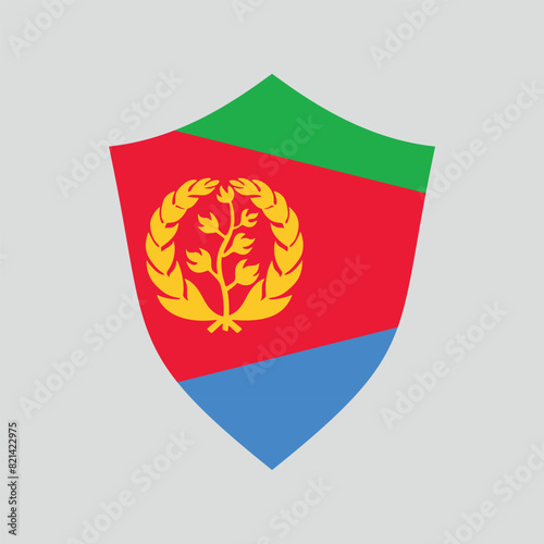 Free Download Eritrea Flag in Shield Shape Frame - GFXLoad