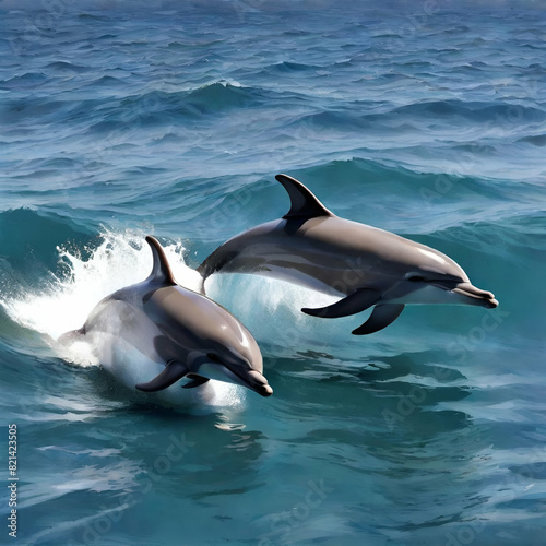 Dolphins Patrolling the Coastal Waters