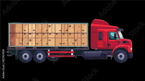 18 wheeler big industrial heavy duty construction equipment dump truck 2.5d generative ai