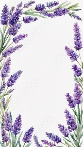 Illustration. A lavender blank paper frame with a place to apply text.