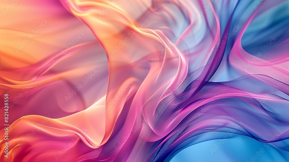 Fluid Fusion - Abstract Wave Patterns with Vibrant Gradient Colors and Dynamic Movement, Close Up Artistic Backdrop Fluid Fusion - Abstract Wave Patterns with Vibrant Gradient Colors and Dynamic Movement, Close Up Artistic Backdrop
