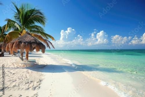 Caribbean Beaches in Quintana Roo, Mexico - White Sandy Paradise in Cancun © AIGen