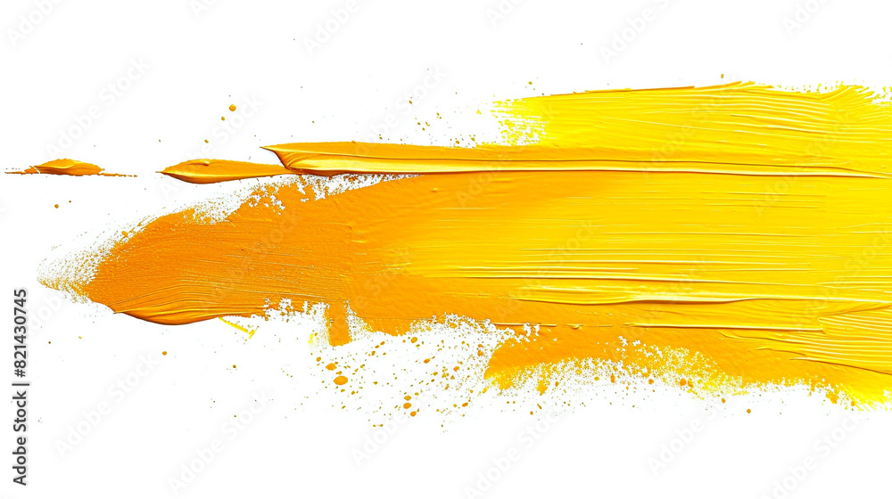 paint brush stroke texture isolated on white - yellow acrylic element for Your design paint brush stroke texture isolated on white - yellow acrylic element for Your design