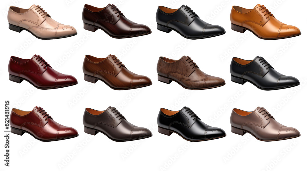 collection of classic formal occasion shoes on a transparent background collection of classic formal occasion shoes on a transparent background