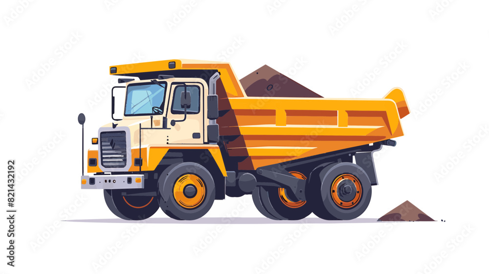 load carrying industrial heavy duty construction equipment dump truck 2.5d generative ai
