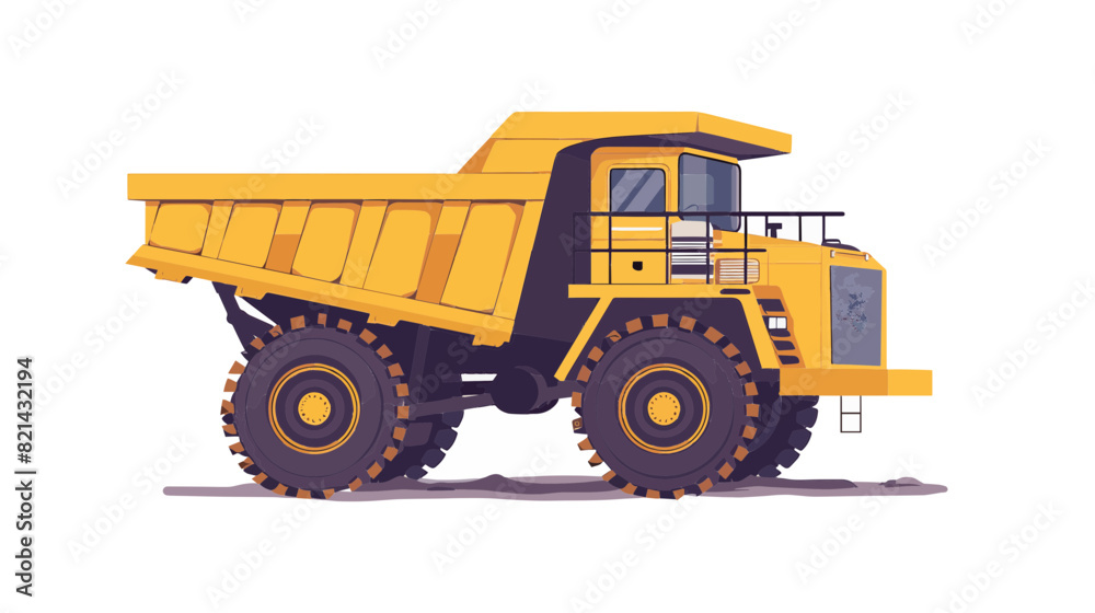 clean brand newindustrial heavy duty construction equipment dump truck 2.5d generative ai