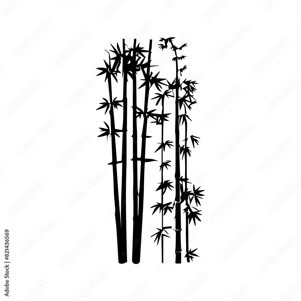 Fototapeta premium Tree Silhouette Vector Clipart