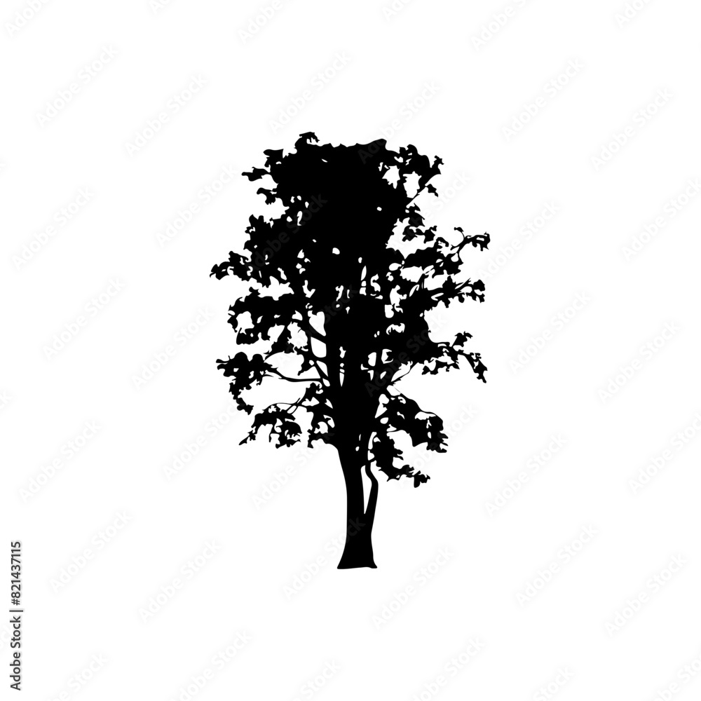 Fototapeta premium Tree Silhouette Vector Clipart