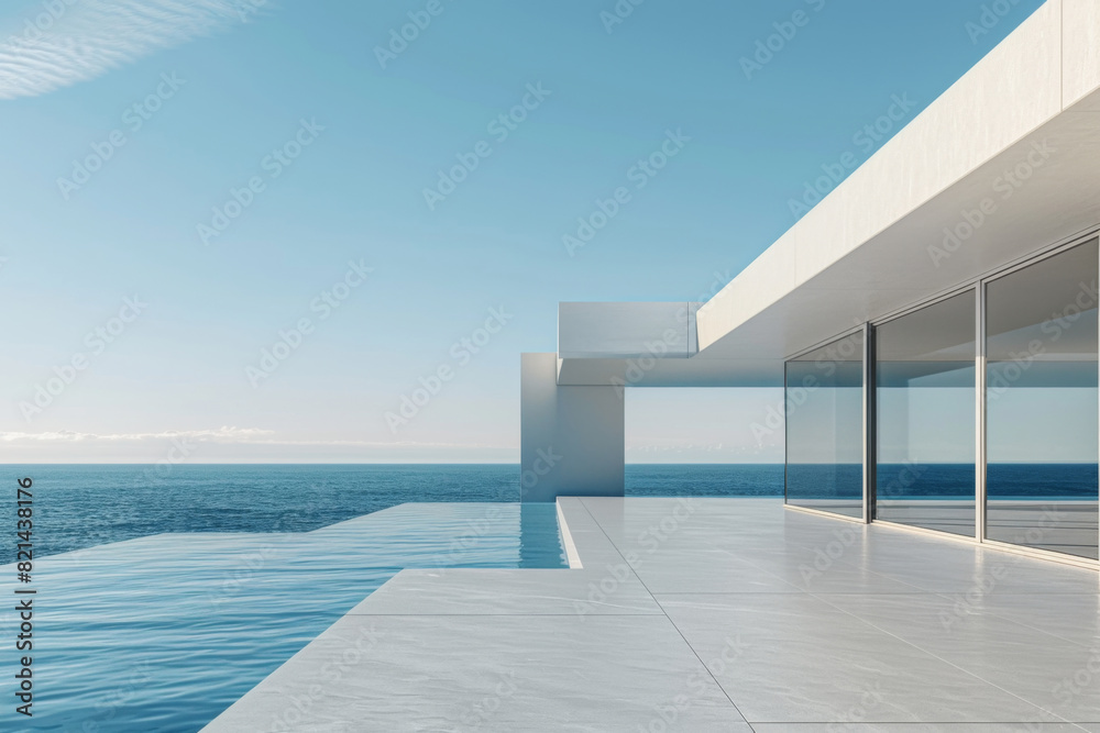 Modern buildings by the lake.Empty architectural background.
Modern buildings by the lake.Empty architectural background.